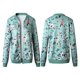 thumbnail image 5 of Chaquetas para mujer Damas Casual O Cuello Retro Floral Cremallera Chaqueta Casual Abrigo Prendas de abrigo Odeerbi ODB-3, 5 of 6