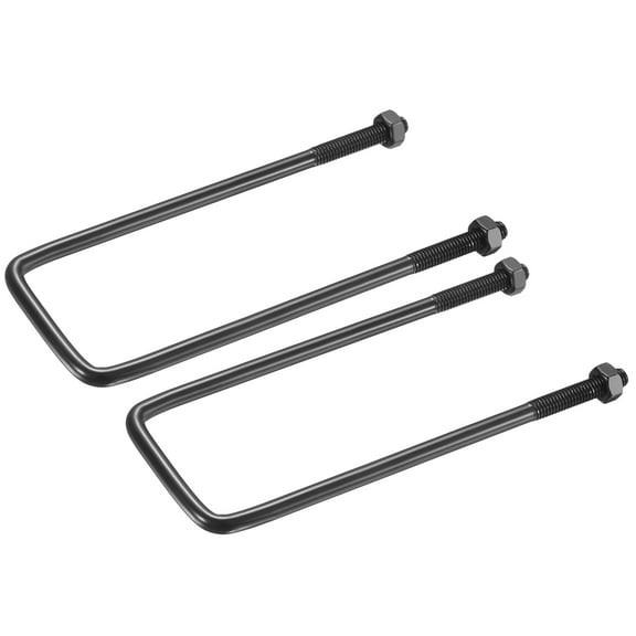 2 Sets M6 Square U-Bolts, 40mm Width 130mm Length 304 Stainless Steel with Nuts