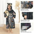 thumbnail image 4 of BZSMCE Wearable Blanket Hoodie Fashion Owl under The Moonlight Home Wear, 4 of 7