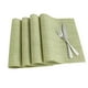 thumbnail image 2 of Manteles individuales de PVC tejidos resistentes al calor Uxcell, paquete de 4 en verde, 2 of 7