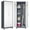 Gray&White, variant on Marcree Broom Closet Storage Cabinet,Cleaning Supply Storage Cabinet,Metal Cleaning Closet Cabinet with Adjustable Shelves for Laundry Room Basement