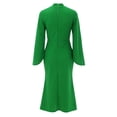 thumbnail image 4 of Ketyyh-chn99 Robes d'Été pour Femmes Grande Taille Robe Évasée à Fleurs Combinaisons Manches à Volants Shorts Robe Courte Vert,m, 4 of 4