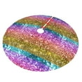 thumbnail image 2 of Kll 48" Christmas Tree Skirt Glitter Rainbow Xmas Tree Skirts Mat For New Year Xmas Holiday Party Indoor Outdoor Home Decoration, 2 of 9