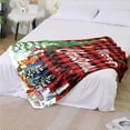 thumbnail image 5 of YELEE Meaningful Gifts for Christmas Snowman Christmas Tree Checkered Print Blanket Softness Thorw Unique Present for Xmas Family Party 50"x60", 5 of 7
