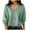 S2-Mint Green, variant on successthop V Neck Sweaters for Women Casual Oversized Plus Size Clothes Ribbed Cuffs Long Sleeve Knitwear Solid Tops