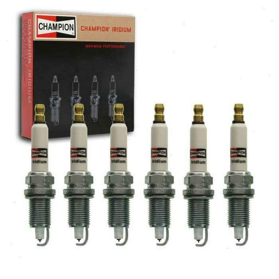 6 pc Champion Iridium Spark Plugs compatible with Chrysler 300 3.5L V6 2005-2010