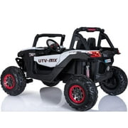 Mini Moto UTV 4x4 12v Kids Battery Powered Truck White (2.4ghz RC)