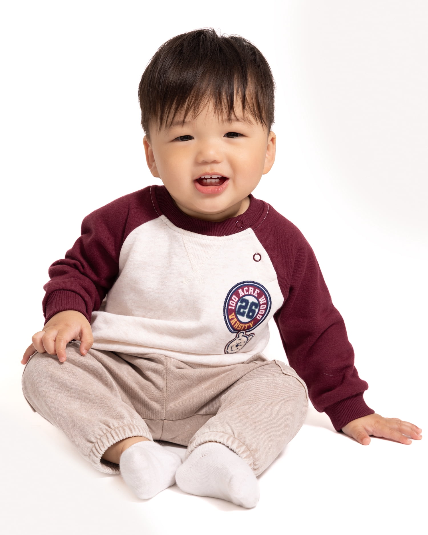 Winnie the Pooh Baby Boys Sweatshirt and Cargo Jogger Sweatpants, 2 Piece, Sizes 0/3M-24M