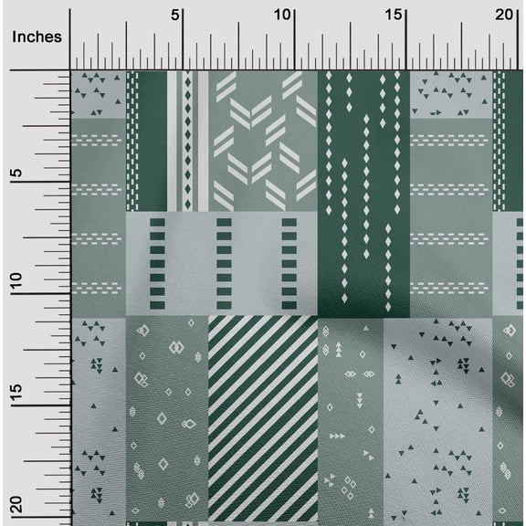 oneOone Viscose Chiffon Fabric Patchwork Geometric Printed Craft Fabric BTY 42 Inches Wide