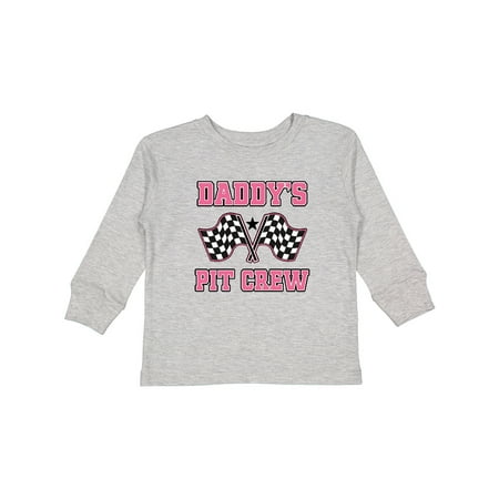

Inktastic Daddys Pit Crew Girls Gift Toddler Toddler Girl Long Sleeve T-Shirt