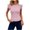 *Pink, variant on ClodeEU Women's Crew Neck Ruffle Cap Sleeve T-Shirt,Fitted Ribbed Knit Basic Slim Top Army Green,Women's Plus L