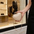 thumbnail image 4 of Fareti Womens Heart Clutch Bag Vintage Shoulder Handbag Ladies Elegant Purse for Wedding Evening, 5.11*4.33 in, 4 of 6