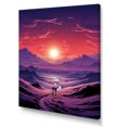 thumbnail image 2 of Designart "Amethyst Sands Desert Wanderlust I" Landscapes Canvas Wall Art - Global Red Desert Entryway Wall Art Print, 2 of 6