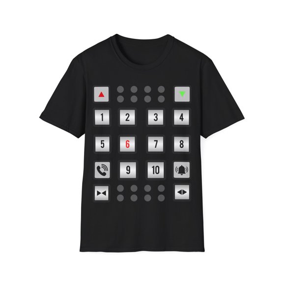 I Love Elevator Gift Cute Elevator Buttons Mechanic Closure Unisex T-Shirt
