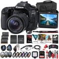 thumbnail image 1 of Canon EOS 80D DSLR Camera W/ 18-55mm Lens 1263C005  - Advanced Bundle, 1 of 8