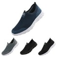 thumbnail image 5 of Leozcaa Men's Slip-On Shoes Casual Breathable Sneakers Mesh Breathable Non-Slip Walking Work Loafers, 5 of 6