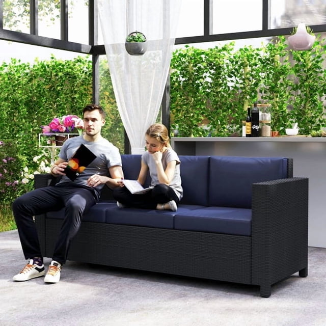 Amazon US High-Quality Listing for 3-Seat Rattan Wicker Sofa (Indoor & Outdoor Use)