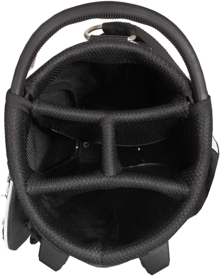 Prosimmon, Golf DRK 7 In., Lightweight Golf Stand Bag with Dual Straps Black and White