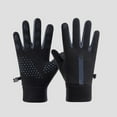 thumbnail image 2 of MIASHUI All Season Thermal Windproof Touchscreen Winter Mittens for Outdoor Sports Cycling Running Hiking in Cold Weather Black, 2 of 4