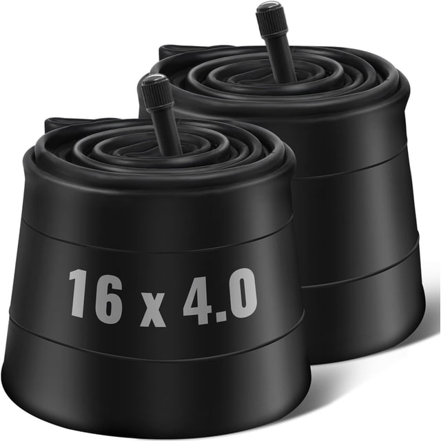 Cámara de aire para bicicleta PAKCHEF 16x4 válvula Schrader, paquete de 2