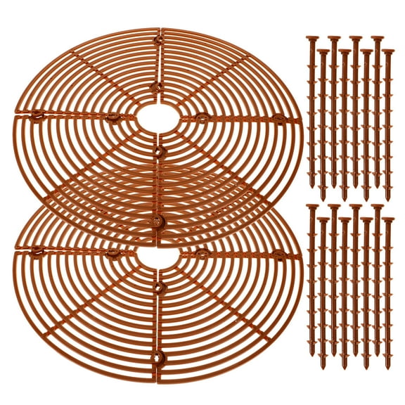 BESTOYARD 2Pcs Flowerpot Plastic Soil Cover Coffee Color Wear Resistant Plant Pot Accessory