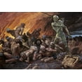 thumbnail image 2 of Tissot, James Jacques 32x24 Gold Ornate Wood Framed with Double Matting Museum Art Print Titled - Like Sheep They Are Laid In The Grave, 2 of 4