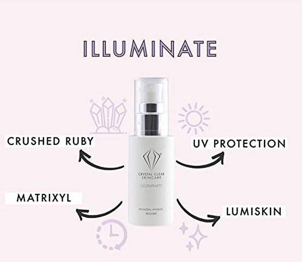 Crystal Clear Illuminate - Illuminating Facial Serum - Hydrating Face Serum Primer - Anti Aging Serum for Bright Dewy Skin (50 mL)