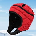 thumbnail image 5 of M Buder Casco Protector Blando de Rugby y Fútbol para Niños, Gorro Antigolpes EVA Ajustable, Rojo S, 5 of 5