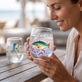 thumbnail image 6 of Artisanal Tropical Color Fish Glassware, 3D Tropical Color Fish Stemless Wine Glasses, Handcrafted Marine Animal Bar Glass, 6 of 8