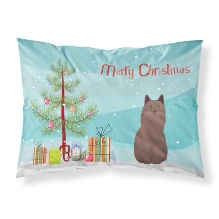 York Chocolate Cat Merry Christmas Fabric Standard Pillowcase CK4810PILLOWCASE York Chocolate Cat Merry Christmas Fabric Standard Pillowcase CK4810PILLOWCASE