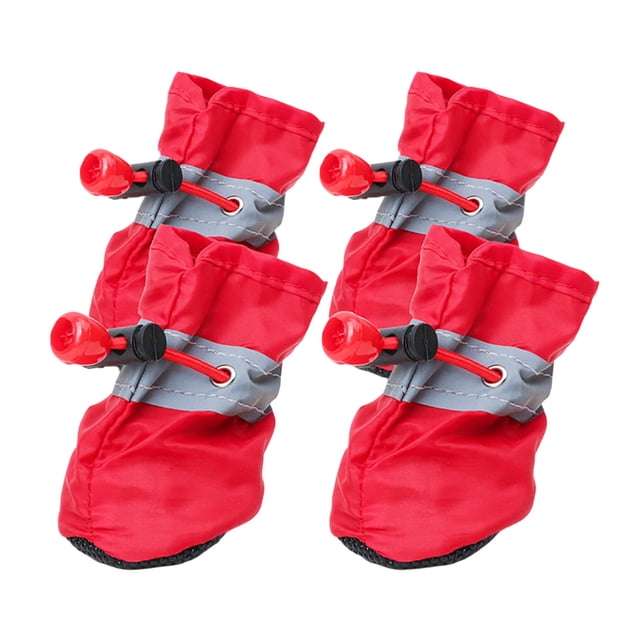 Protective Pet Footwear Set for Dogs and Cats with Secure Grip Traction Sole Design 4PCS