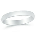 thumbnail image 1 of 14k White Gold Solid 3mm COMFORT FIT Plain Traditional Wedding Band Ring , Size 7, 1 of 2