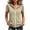 Khaki, variant on Sorvello Zip Up Hoodie Womens Lightweight Short Sleeve Sweatshirts Casual Full Zip Slim Fit Soft Track Jackets Black L