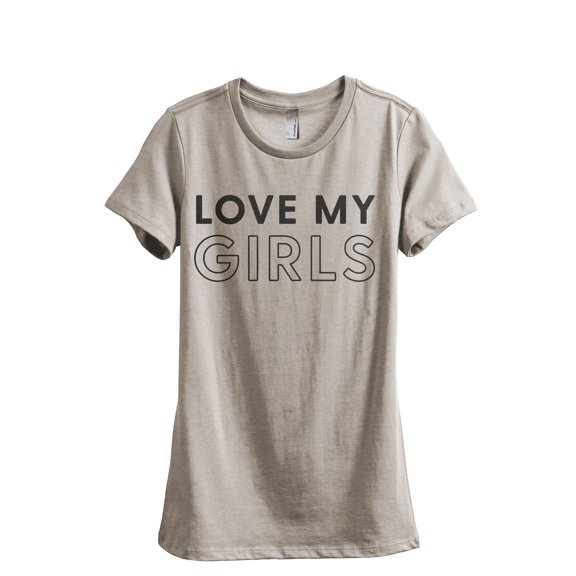 Love My Girls Women's Fashion Relaxed T-Shirt Tee Heather Tan Small