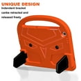thumbnail image 4 of Portable Heavy Duty Kids Case for Samsung Galaxy Tab A9 Plus 11" 2023, EVA Shockproof Armor Military Grade Lens Protection Case with Kids Friendly Handle Foldable Stand Bracket Case, Orange, 4 of 10