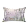 thumbnail image 7 of Yayeee Pillowcase King Size Set of 2 Satin Wrinkle Resistant Pillow Case, Purple Deer, 7 of 7