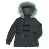 Limited Too Girls' Knit Fleece Peacoat Jacket (Heather Gray, Medium)