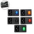 thumbnail image 4 of 10A 125V Power Outlet Inlet Modular with 5 x 16AWG Wiring 3-Pin IEC320 C14 Blue, 4 of 9