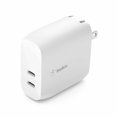 thumbnail image 1 of Belkin BoostCharge Dual USB-C PD 40W Wall Charger White, 1 of 7