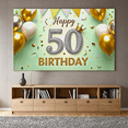 thumbnail image 4 of Sparkling 50th Birthday Backdrop Banner with Glittery Gold Silver Balloons and Crown Element Happy Birthday Party Decorations Photography Props Birthday Decors Celebration Supplies, 4 of 9