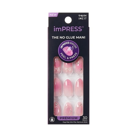 KISS imPRESS Premium Press On Nails, ‘Venus’, color, length shape, 30 Count