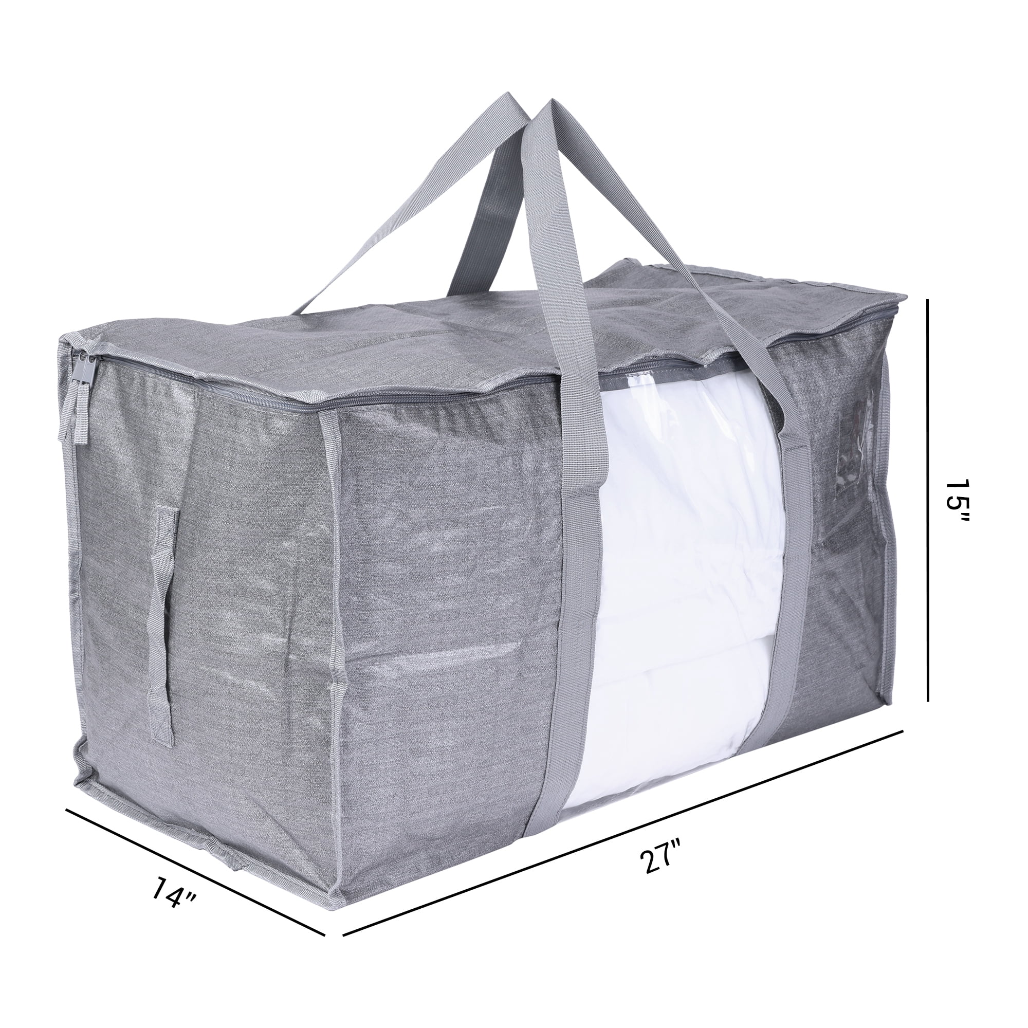 Unique Bargains 1 Pack Clothes Storage Bags Moving Bags Grey 27*14*15in