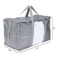 thumbnail image 2 of Unique Bargains 1 Pack Clothes Storage Bags Moving Bags Grey 27*14*15in, 2 of 7