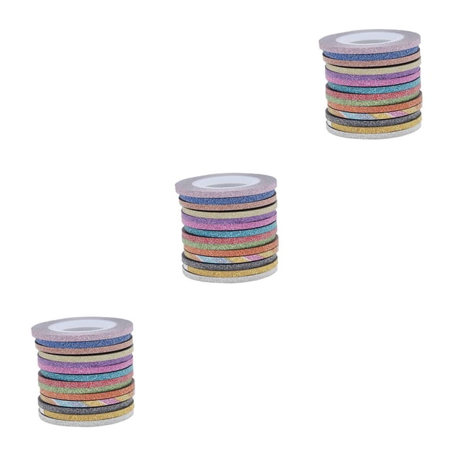 Soidarity Nuevo conjunto de pegatinas de cinta de línea de rayas de uñas de 14 colores brillantes decoraciones artísticas para Gel de esmalte de uñas Type4 NO4 Soidarity CBP023496