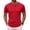Red, variant on Men's Casual Short Sleeve Collarless Three-Button Pullover Shirt Solid Basic Top Breathable Textured Fabric Classic Relaxed Fit Pocket-Free Versatile for Weekend Gym Travel Gray XL