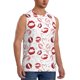 thumbnail image 2 of Fotbe Red Lips Men's Camiseta sin Mangas Estampada para Hombres, Playera Casual para Gimnasio, Entrenamiento, Playa-Small, 2 of 7