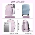 thumbnail image 2 of Mochilas De Viaje Deego 6095 Con Un Neceser Y Bolsillo Mochila Para Laptop De 15.6 Pulgadas Aprobado Por Avión 10kg Antirrobo e Impermeable 36.8 L Violeta, 2 of 8