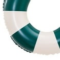 thumbnail image 3 of Flotador inflable de piscina con forma de anillo de natación a rayas clásico para niños (verde oscuro 60), 3 of 3
