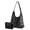 Black-1, variant on Spencer Retro PU Bags for Women Tote Bag with Purse Slouchy Bag Hobo Handbag Crescent Satchels Shoulder Bag, 2pcs Bag Set, Beige