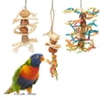 thumbnail image 4 of Juguetes Para Masticar Pájaros, Nueces Para Aliviar La Ansiedad, Cuerda De Cáñamo, Cáscara De Maíz, 3 Piezas, Juguetes Para Masticar Colgantes Para Loros, 4 of 7